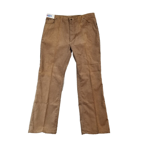 Wrangler jeans men's 40 x 34 regular fit straight Brown corduroy pants vintage